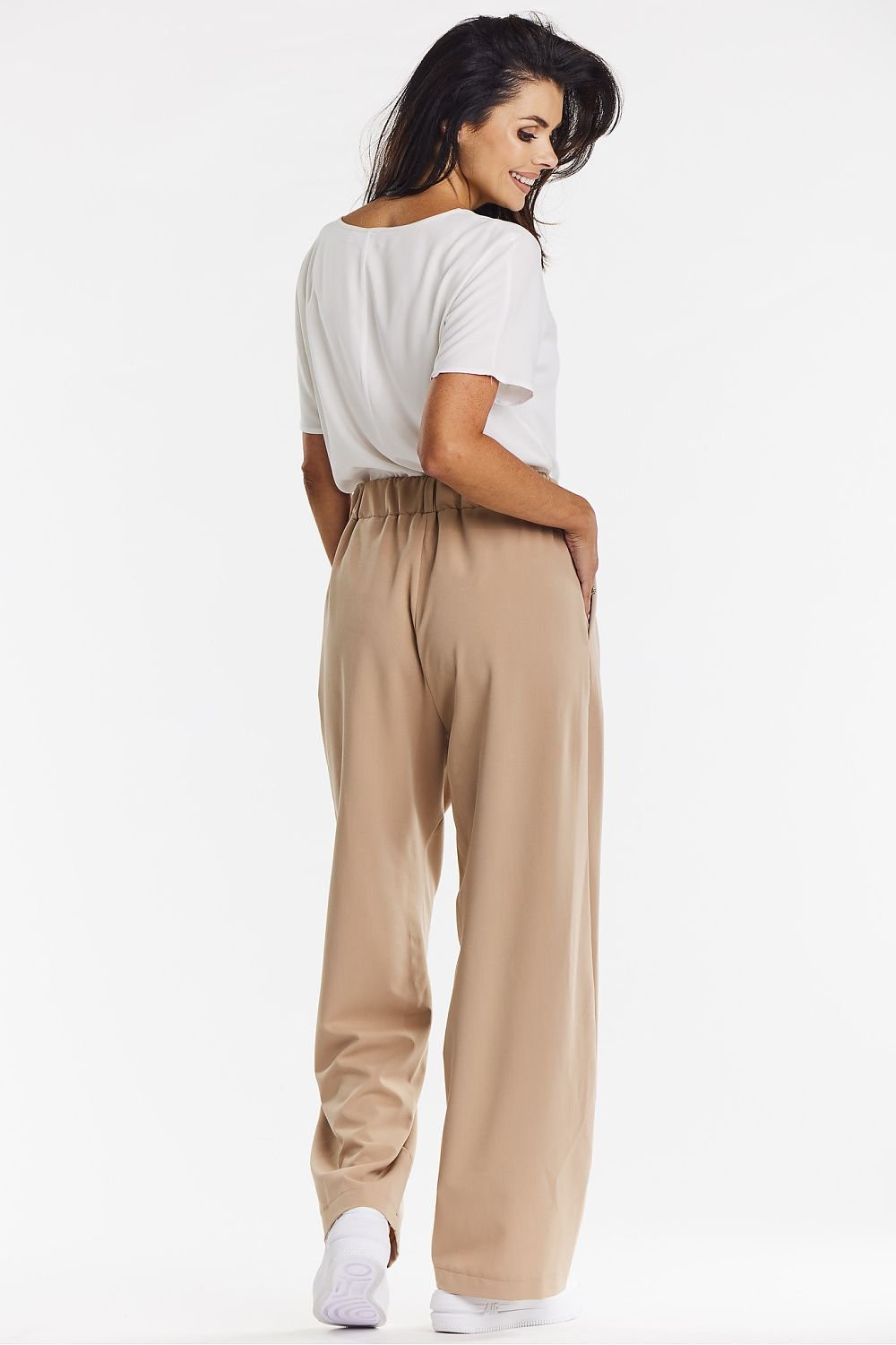 Women trousers awama beige